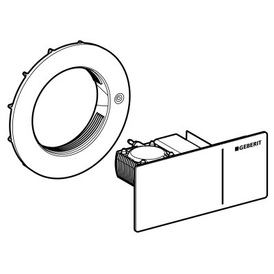 Przycisk uruchamiający Geberit Typ 70, Omega 12cm, zdalny, meblowy, stal nierdzewna 115.083.FW.1