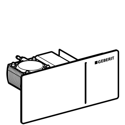 Przycisk uruchamiający Geberit Typ 70, Omega 12cm, zdalny, czarny 115.084.SJ.1