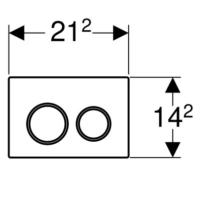 Przycisk uruchamiający Geberit Omega20, przedni/górny, biały-chrom błyszczący-biały 115.085.KJ.1