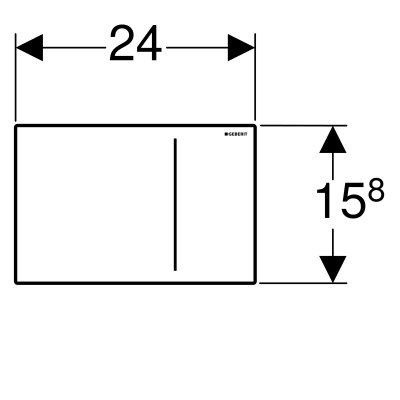 Przycisk uruchamiający Geberit Sigma70, przedni, 8cm, czarny 115.625.SJ.1