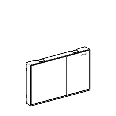 Przycisk uruchamiający Geberit Sigma60, przedni, szkło białe 115.640.SI.1