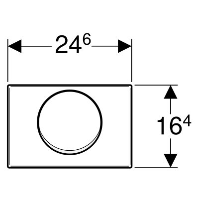 Przycisk uruchamiający Geberit Mambo, przedni, stal nierdzewna 115.751.00.1