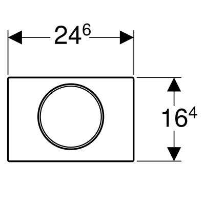 Przycisk uruchamiający Geberit Sigma10, przedni, chrom bł-chrom mat-chrom błyszczący 115.758.KH.5