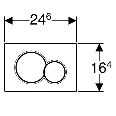 Przycisk uruchamiający Geberit Sigma01, przedni, chrom-matowy 115.770.46.5
