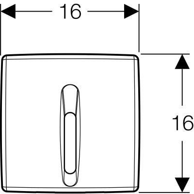 Elektroniczny zawór spłukujący Geberit do pisuaru, Basic, zasilanie bateryjne, chrom-mat 115.818.46.5