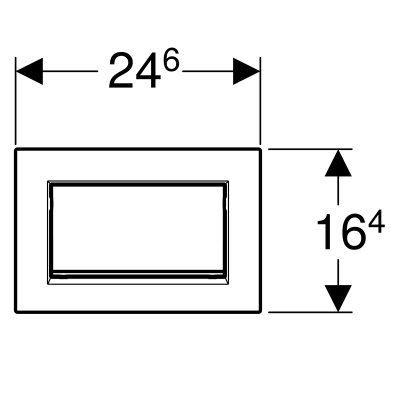 Przycisk uruchamiający Geberit Sigma30 1M, przedni, chrom bł-chrom szczotkowany-chrom błyszczący 115.893.KY.1