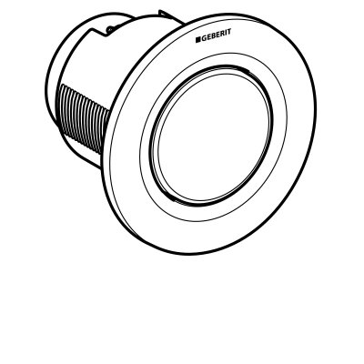Pneumatyczny przycisk uruchamiający WC Geberit Typ 01, ręczny, podtynkowy, pojedynczy, chrom-mat 116.040.46.1