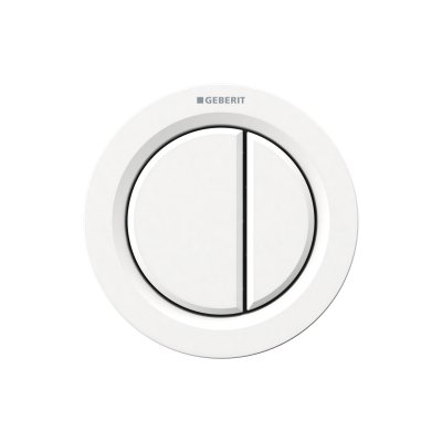 Pneumatyczny przycisk uruchamiający WC Geberit Typ 01, ręczny, meblowy, dwudzielny, biały 116.050.11.1