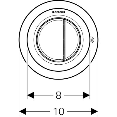 Pneumatyczny przycisk uruchamiający WC Geberit Typ 01, ręczny, meblowy, dwudzielny, chrom 116.050.21.1