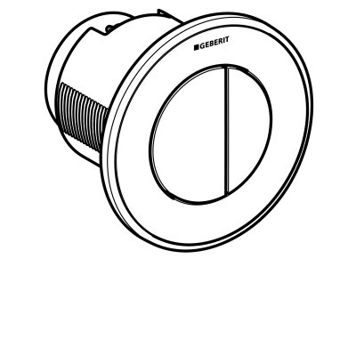 Pneumatyczny przycisk uruchamiający WC Geberit Typ 10, ręczny, podtynkowy, Sigma 8cm dwudzielny, chrom-chrom mat 116.056.KH.1