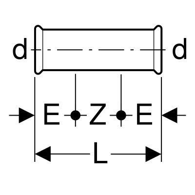 Mufa Geberit Mapress C-Stahl przesuwna d12 22101