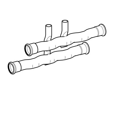 Trójnik krzyżakowy Geberit Mapress C-Stahl RP-K/RL RP-KV + RP-KR d15-15 24002