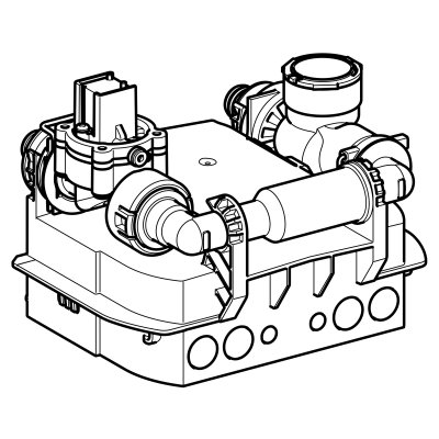 Elektroniczny zawór spłukujący Geberit do pisuaru Preda/Selva, zasilanie generatorowe 243.277.00.1