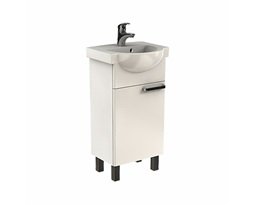 Zestaw meblowy - szafka stojąca z umywalką FREJA 45 cm biały połysk Koło L79003000