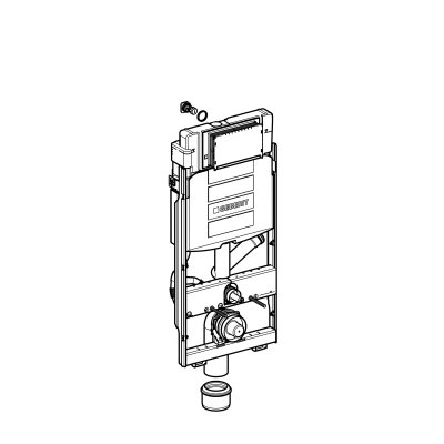 Element montażowy Geberit GIS do WC, z odciągiem bocznym, Sigma 12cm, H114 461.315.00.5