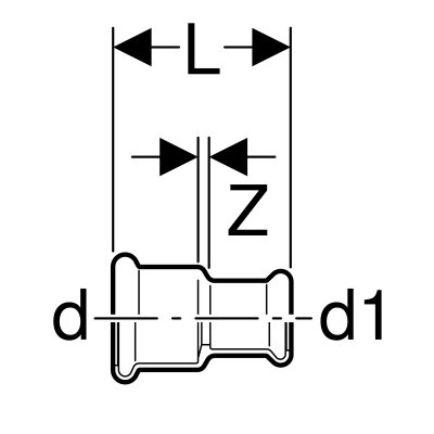 Mufa Geberit Mapress Kupfer przejściowa d15-14 62020