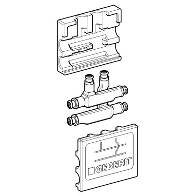 Trójnik krzyżakowy Geberit Mapress z osłoną izolacyjną d22x15x22 63117