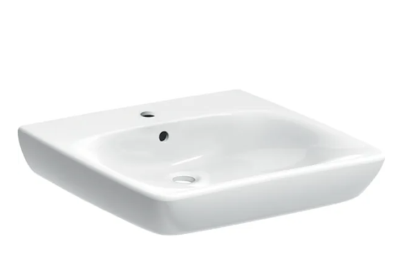 Geberit Selnova Comfort Umywalka, B55Cm, H15Cm, T55Cm, Z Przelewem, Z Otworem Na Baterię 501.461.00.7