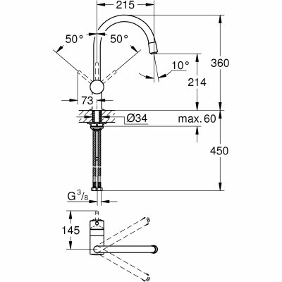 GROHE Minta - jednouchwytowa bateria zlewozmywakowa 32918DC0