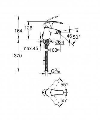 GROHE Eurosmart - jednouchwytowa bateria bidetowa 32927002