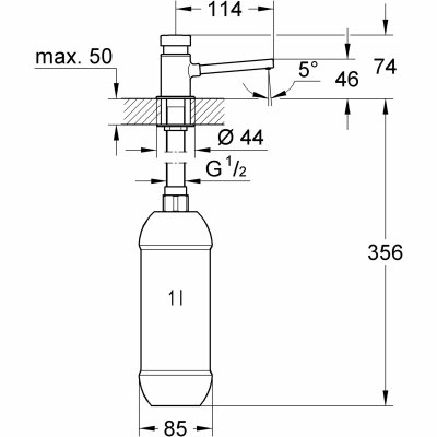 GROHE Contropress - dozownik do mydła w płynie 36194000