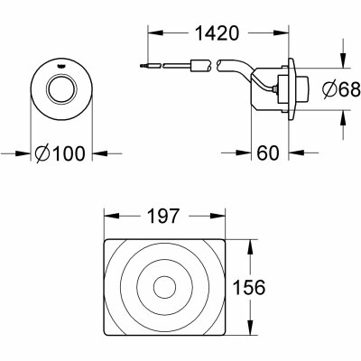 GROHE - uruchamianie pneumatyczne 37059000