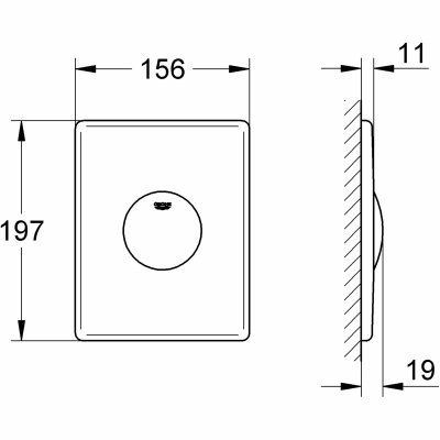 GROHE Skate - przycisk uruchamiający do spłuczki podtynkowej 37547P00