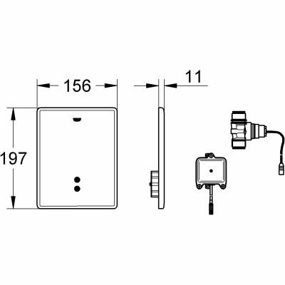 GROHE Tectron Skate - elektronika na podczerwień do pisuaru 37750000