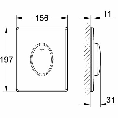 GROHE Skate Air - przycisk uruchamiający do spłuczki podtynkowej 38564000