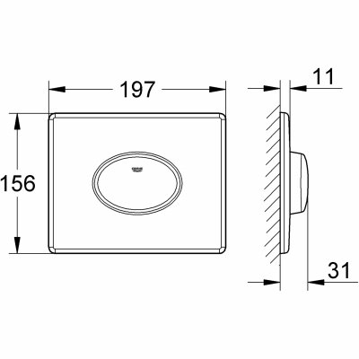 GROHE Skate Air - przycisk uruchamiający do spłuczki podtynkowej 38565000