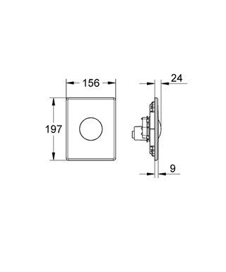 GROHE Skate - przycisk uruchamiający do spłuczki podtynkowej 38573SH0