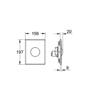 GROHE Skate - przycisk uruchamiający do pneumatycznego zaworu spłukującego 38672SD0