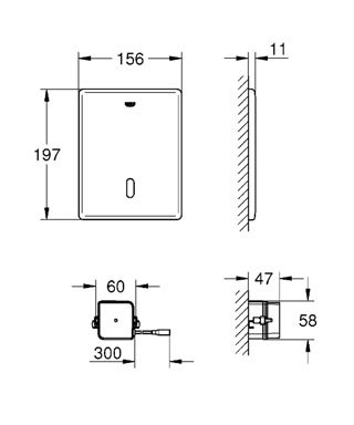 GROHE Tectron Skate - elektronika spłukująca na podczerwień do WC 38698SD1