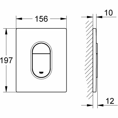 GROHE Arena Cosmopolitan - przycisk spłukujący 38844000