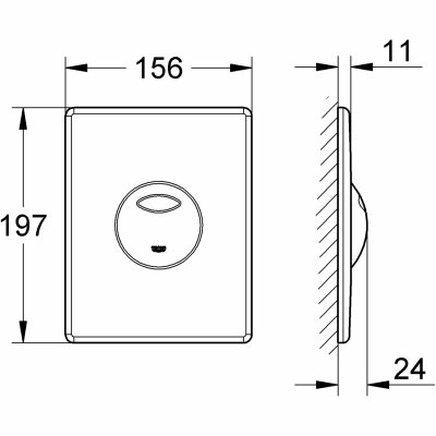 GROHE Skate - przycisk uruchamiający do spłuczki podtynkowej 38862P00