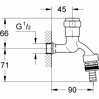 GROHE Eggemann - zawór czerpalny 41154000