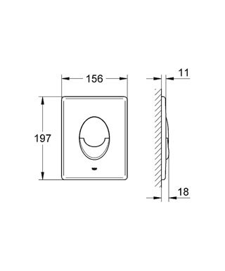 GROHE Skate Air - przycisk uruchamiający do spłuczki podtynkowej 42304P00