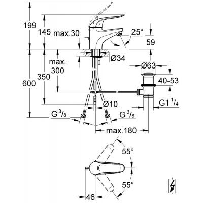 GROHE Euroeco Special - bateria umywalkowa DN15 chrom 32764000