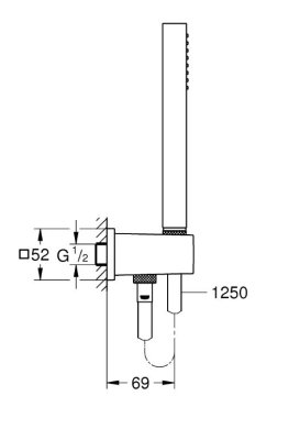 GROHE Euphoria Cube Stick - zestaw prysznicowy 26405000