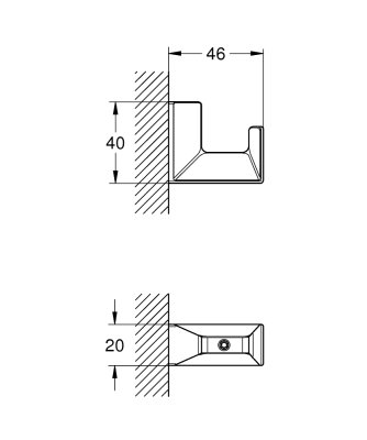 GROHE Selection Cube - haczyk na płaszcz kąpielowy 40782000