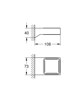 GROHE Selection Cube - uchwyt ścienny 40865000