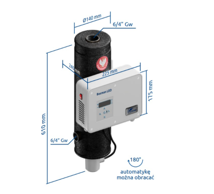 Dogrzewacz układu C.O. Bosman 6Kw 230/400V Elterm 234006