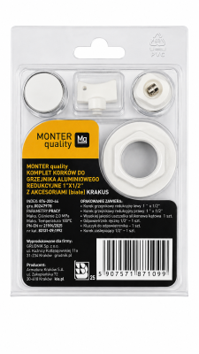 MONTER quality Komplet korków do grzejnika aluminiowego redukcyjne 1