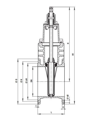 Zasuwa kołnierzowa typ e2 dn 250 pn16 Hawle ZS4000250E2XW16