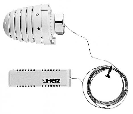 Głowica termostatyczna HERZ-Design z czujnikiem zdalnym, kapilara 2 m, 6 - 30 °C M 28 x 1,5 1943008