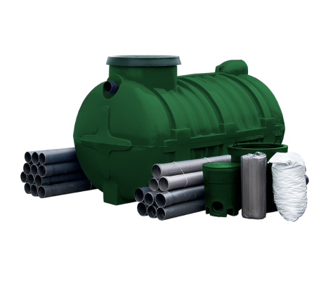 Przydomowa oczyszczalnia ścików - Zestaw 3000L na 6 osoby Standard Idmar OCZZEST3000L6OZP