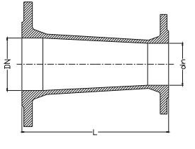 Zwężka dwukołnierzowa 9212 DN100/80 Jafar 9212-0100-080