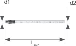 Łącznik mosiężny Push/Press z rurą wielowarstwową PE-RT/Al/PE-RT - 18x2.5/16x2.0 L = 500 mm KAN-therm 1109122002