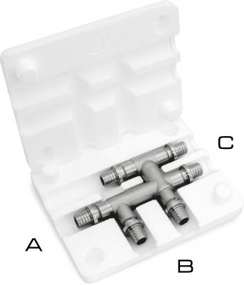 Trójnik mijankowy mosiężny Push - 14x2.0 KAN-therm 1109257062