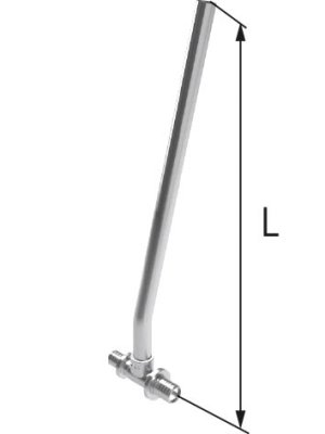 Trójnik redukcyjny mosiężny z rurą Cu Ø15 prawy ultraLINE - 16/14 L = 750 mm KAN-therm 2509261007